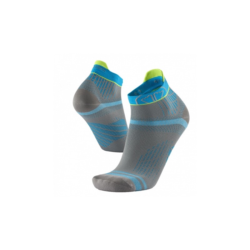 Chaussettes sport trail running SIDAS Run Feel gris/turquoise