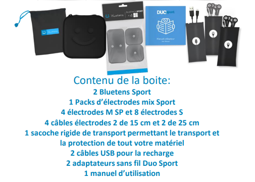 BLUETENS Bluetens PACK DUO - 2 packs électrodes duo sport black